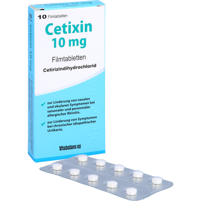 Cetixin 10 mg Filmtabletten bei Allergien, 10 pcs. Tablets