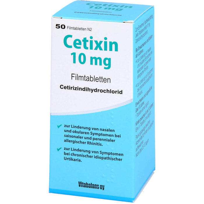 Cetixin 10 mg Filmtabletten bei Allergien, 50 pcs. Tablets