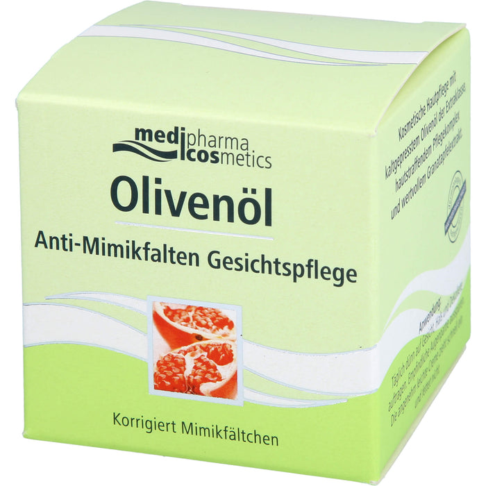 medipharma cosmetics Olivenöl Anti-Mimikfalten Gesichtspflege, 50 ml Cream