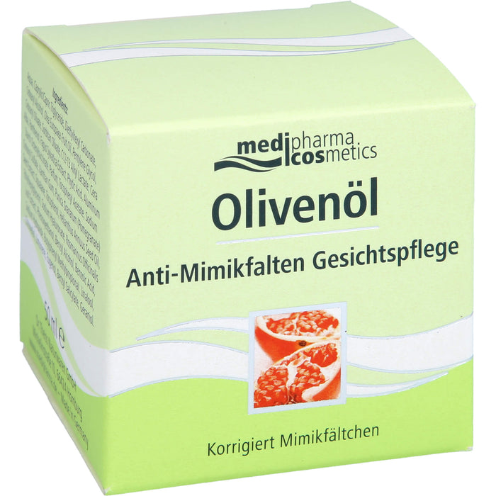 medipharma cosmetics Olivenöl Anti-Mimikfalten Gesichtspflege, 50 ml Cream