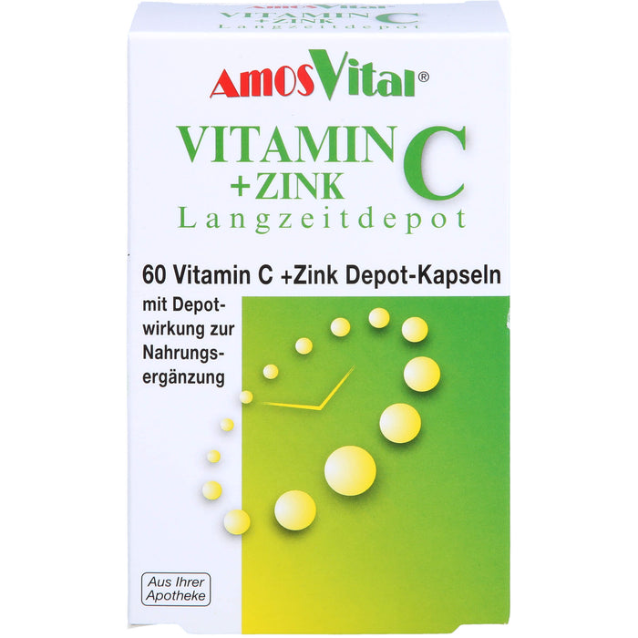 AmosVital Vitamin C+Zink Depot Kapseln, 60 pcs. Capsules