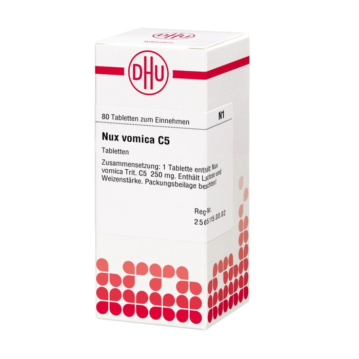 DHU Nux vomica C5 Tabletten, 80 St. Tabletten