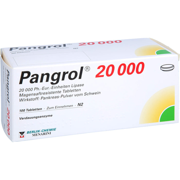 BERLIN-CHEMIE Pangrol 20000 Filmtabletten Verdauungsenzyme, 100 pc Tablettes