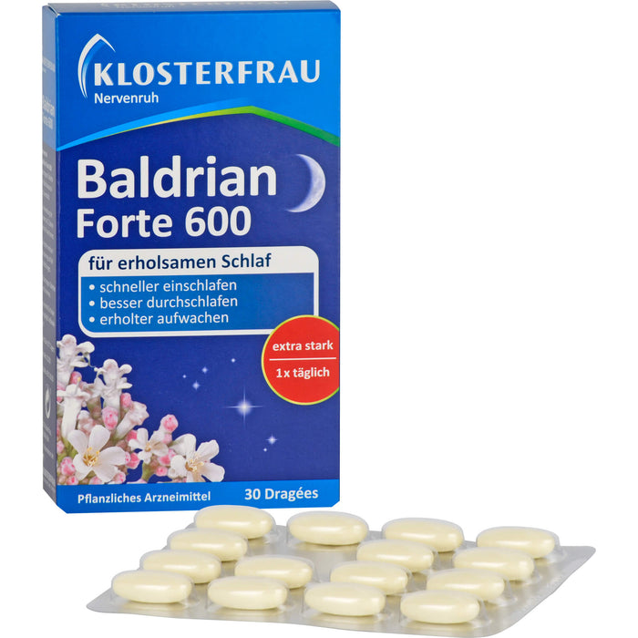 Klosterfrau Nervenruh Baldrian Forte 600 Dragées, 30 St. Tabletten