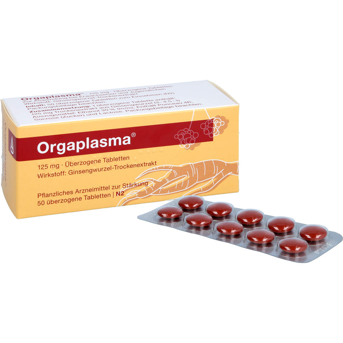 Orgaplasma, 125 mg, Überzogene Tabletten, 50 St UTA