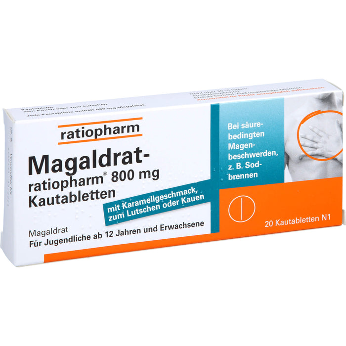 Magaldrat-ratiopharm 800 mg Kautabletten, 20 St TAB