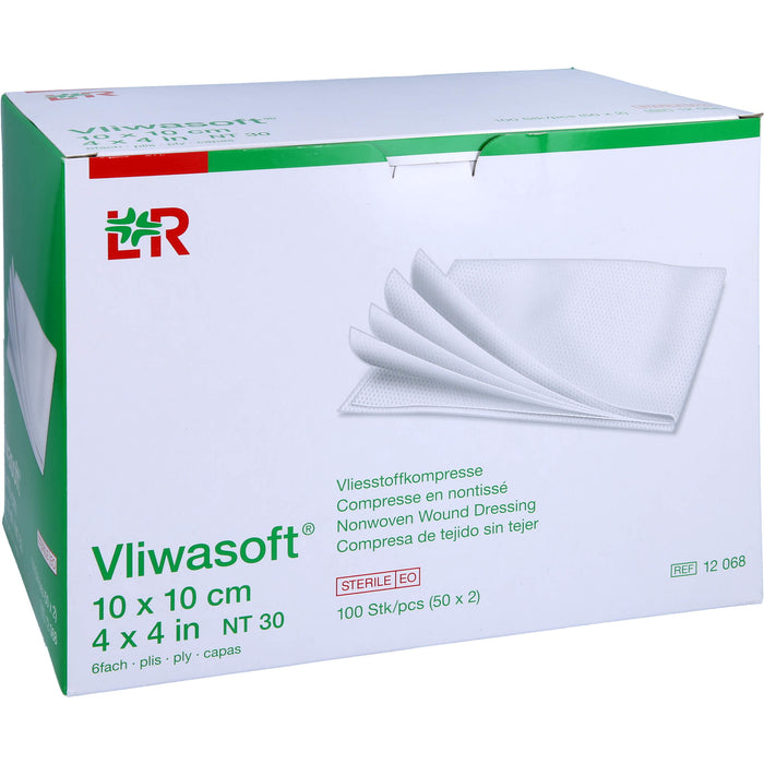 VLIWASOFT Vlieskompressen steril 10 x 10 cm, 100 pcs. Compresses