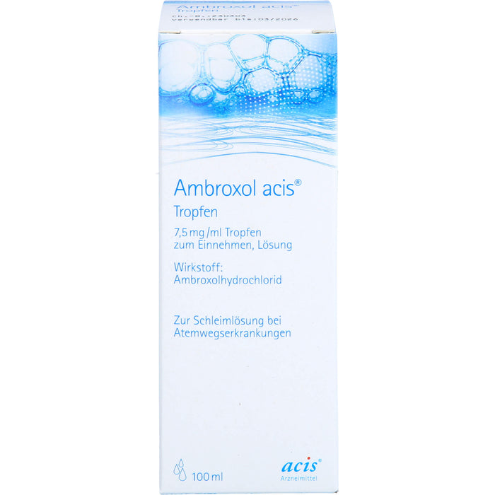 Ambroxol acis Tropfen 7,5 mg / ml zur Schleimlösung bei Atemwegserkrankungen, 100 ml Solution