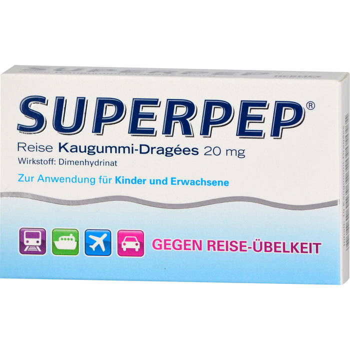 SUPERPEP Reise Kaugummi-Dragees, 10 pcs. Chewing gum