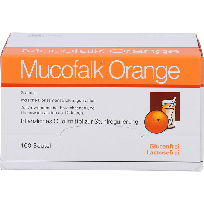 Mucofalk Orange Granulat Quellmittel zur Stuhlregulierung, 100 pcs. Sachets