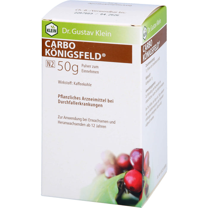 Carbo Königsfeld Pulver bei Durchfallerkrankungen, 50 g Powder