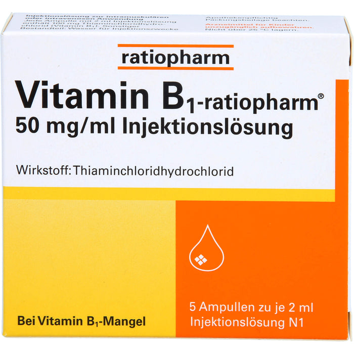 Vitamin B1-ratiopharm 50 mg/ml Injektionslösung, 5 pcs. Ampoules