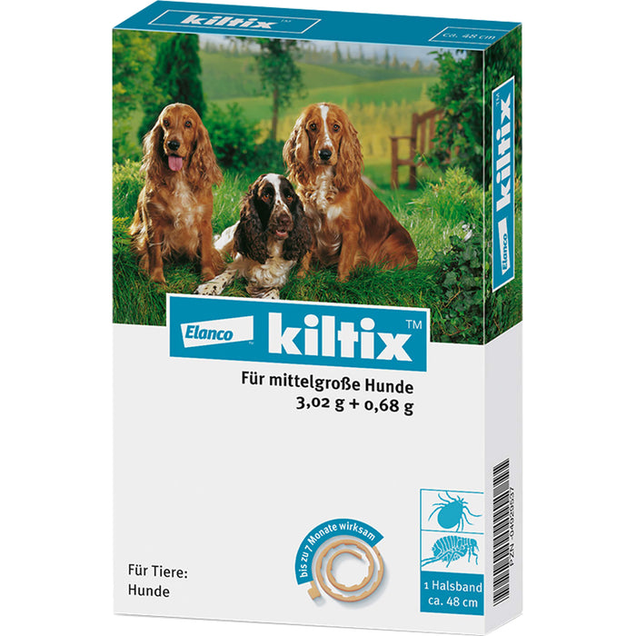 Elanco kiltix für mittelgroße Hunde Ektoparasitizid-Halsband gegen Zecken und Flöhe, 1 pcs. Collar