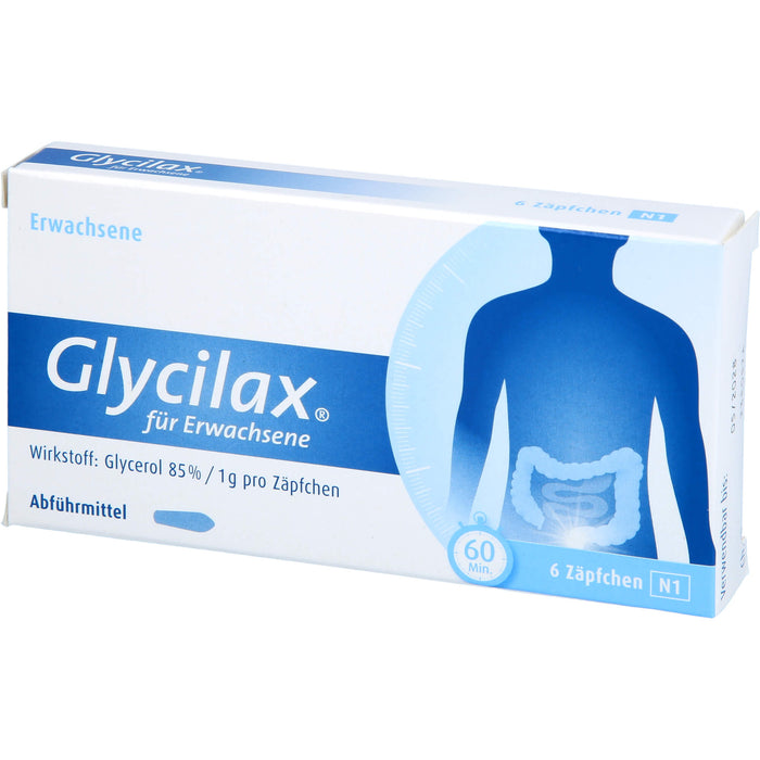 Glycilax für Erwachsene Zäpfchen Abführmittel, 6 St. Zäpfchen