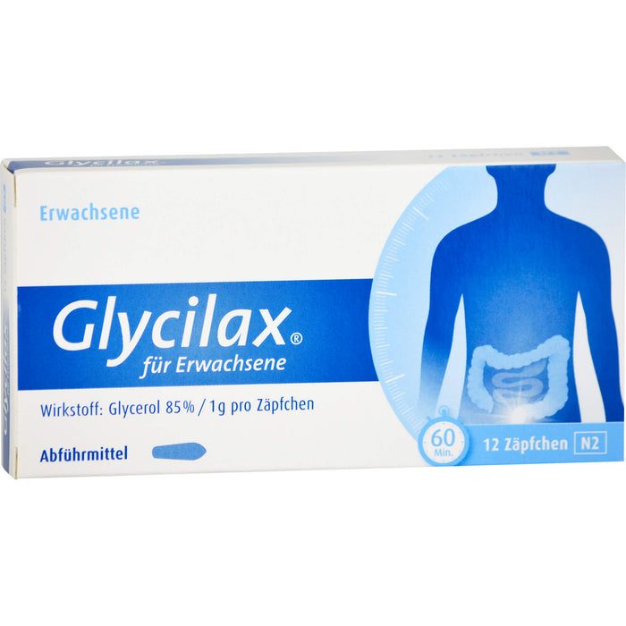 Glycilax für Erwachsene Zäpfchen Abführmittel, 12 pcs. Suppositories