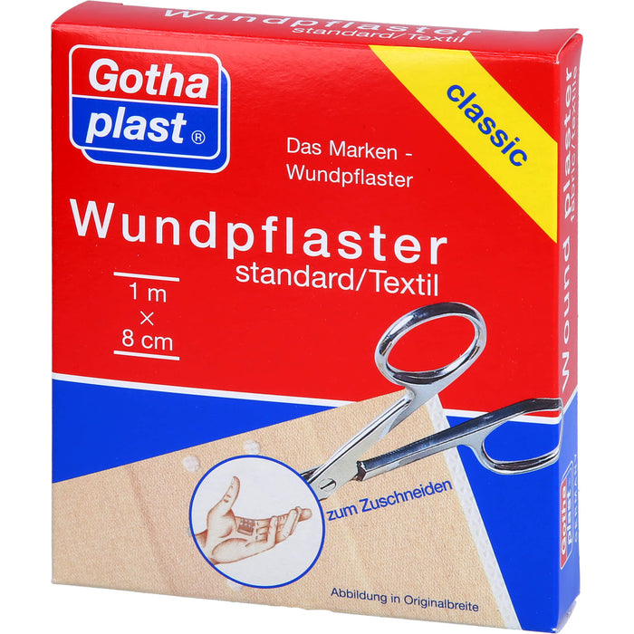 GOTHAPLAST WUNDPFLASTER STANDARD 1MX8CM GESCHNITTE, 1 St PFL