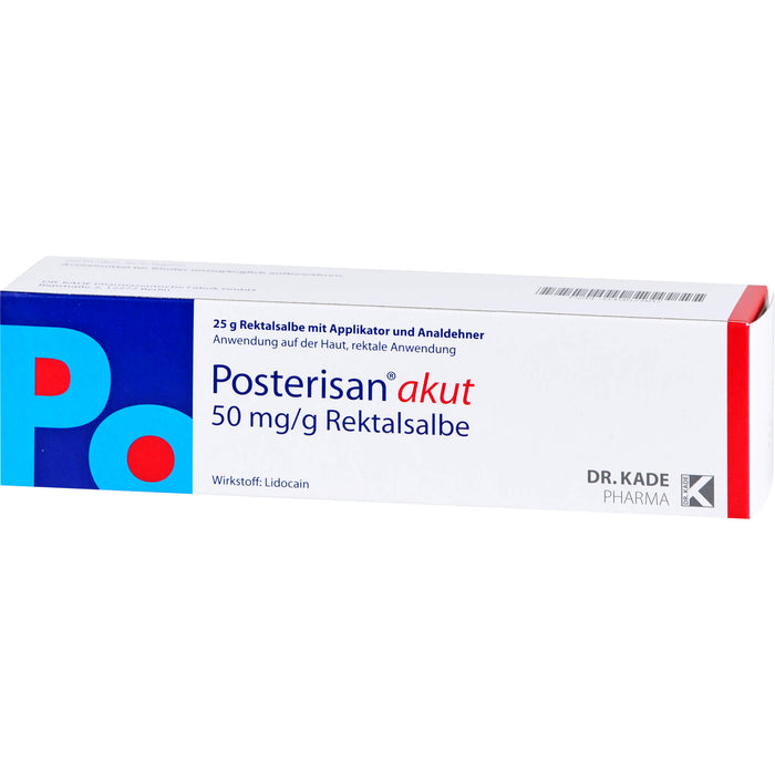 Posterisan akut 50 mg/g Rektalsalbe mit Applikator und Analdehner, 25 pcs. Device