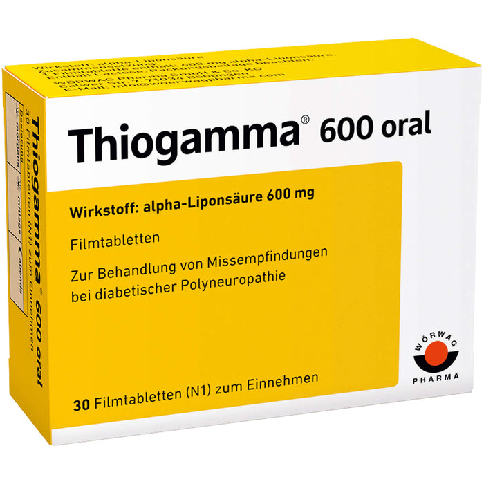 Thiogamma 600 oral Filmtabletten, 30 pcs. Tablets