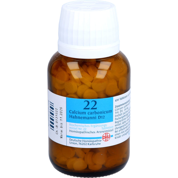 DHU Biochemie 22 Calcium carbonicum D12 Tabletten, 420 pc Tablettes