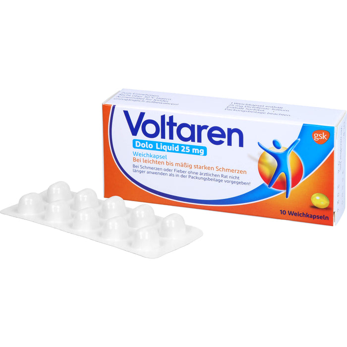 Voltaren Dolo Liquid 25 mg Weichkapseln, 10 pcs. Capsules