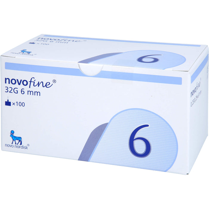 NovoFine 6 mm 32G Tip etw Injektionsnadeln, 100 St. Kanülen