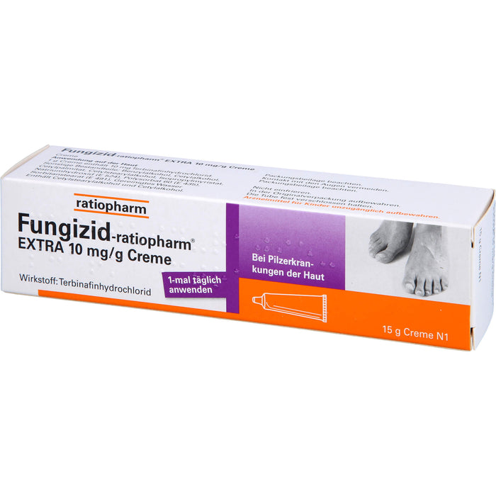 Fungizid-ratiopharm Extra Creme bei Pilzerkrankungen der Haut, 15 g Cream