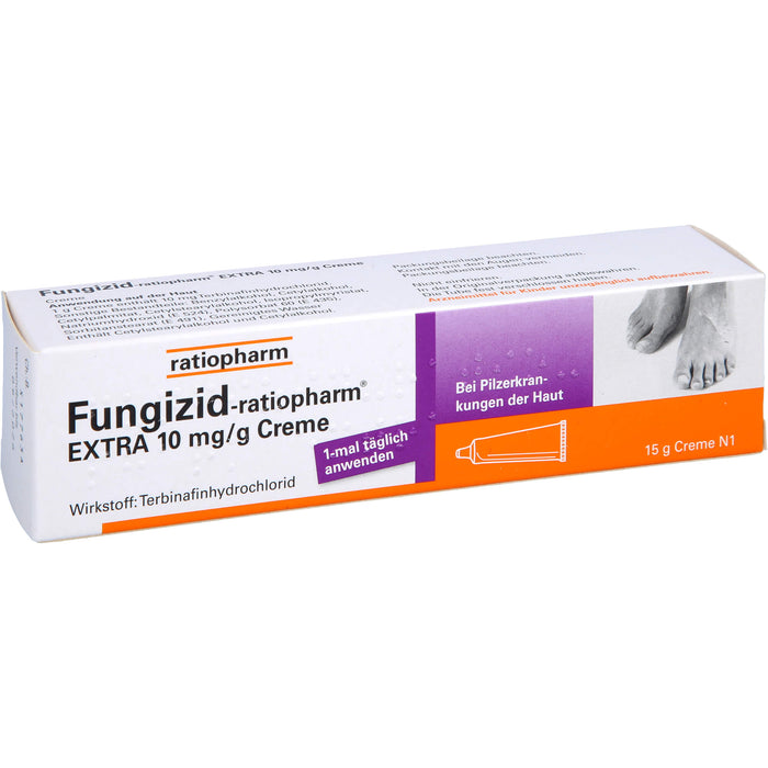 Fungizid-ratiopharm Extra Creme bei Pilzerkrankungen der Haut, 15 g Crème