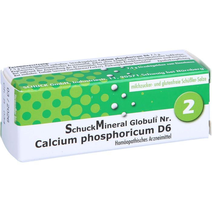 SchuckMineral Globuli No. 2 Calcium phosphoricum D 6, 7.5 g Globules