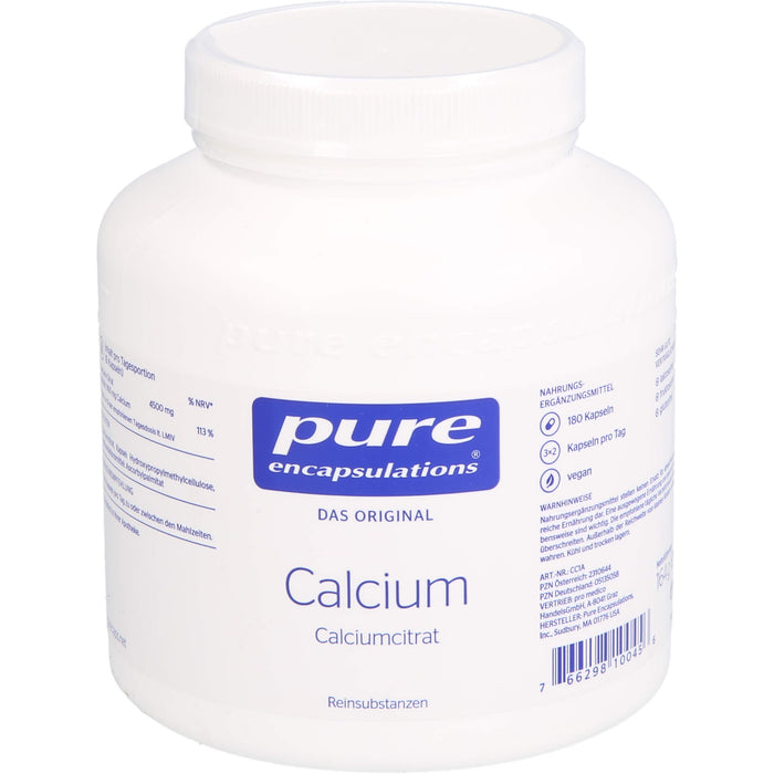 pure encapsulations Calcium Kapseln, 180 pcs. Capsules