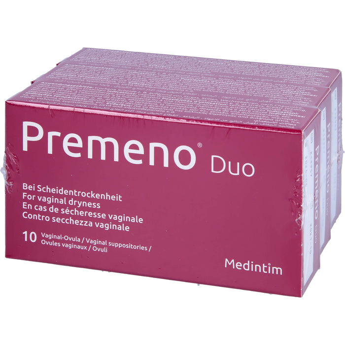 Premeno duo Vaginal Ovula bei Scheidentrockenheit, 30 pcs. Suppositories