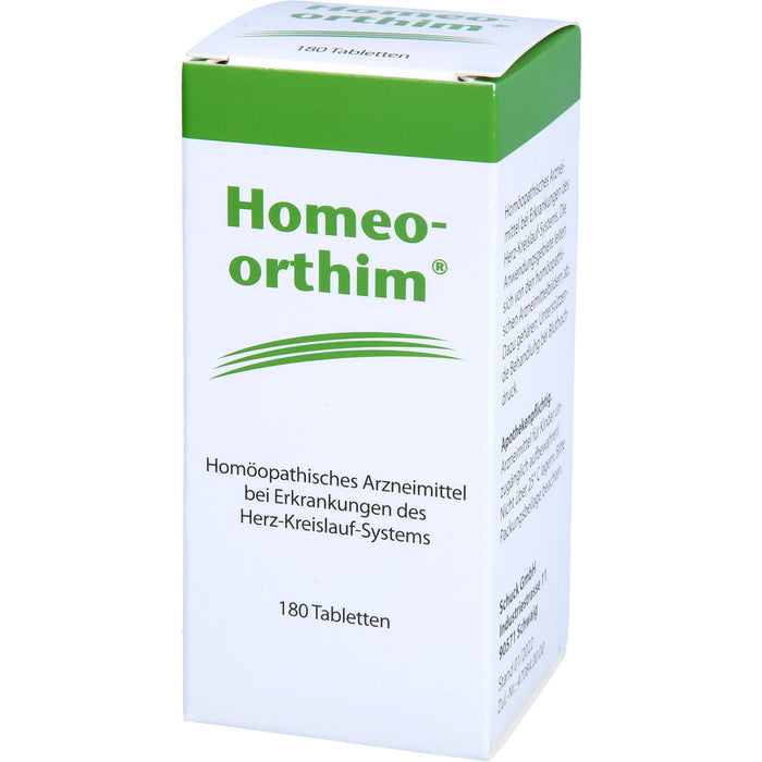 Homeo Orthim Tabletten bei Erkrankungen des Herz-Kreislauf-Systems, 180 pc Tablettes