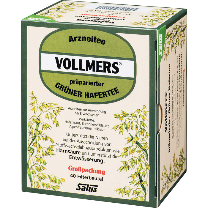 Salus VOLLMERS Grüner Hafertee Filterbeutel, 40 St. Filterbeutel