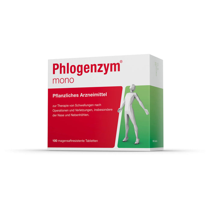 Phlogenzym mono Tabletten zur Therapie von akuten Schwellungszuständen nach Operationen und Verletzungen, 100 pc Tablettes