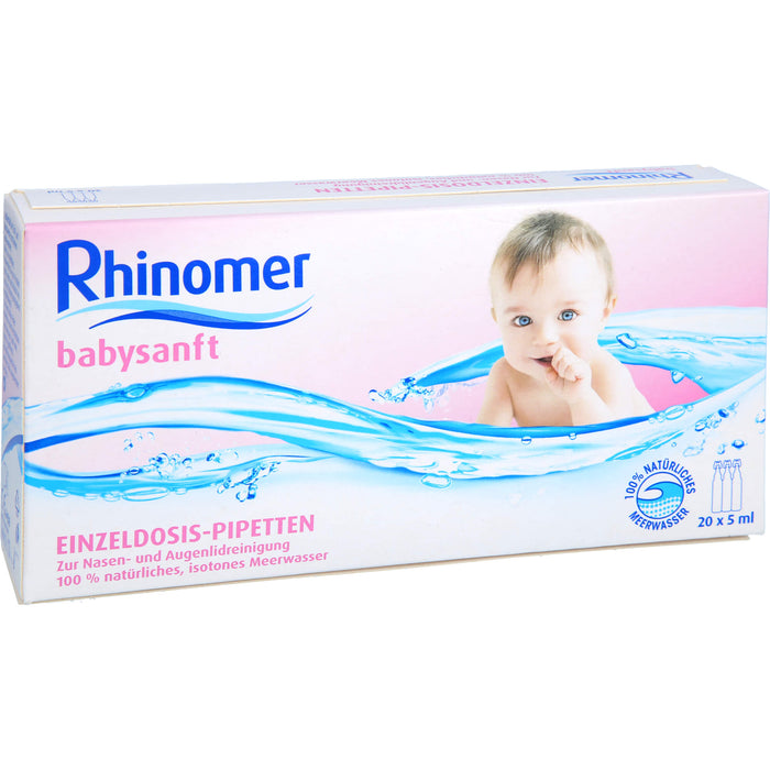 Rhinomer Babysanft Meerwasser Einzeldosis-Pipetten bei Babyschnupfen, 20 pcs. Single-dose pipettes