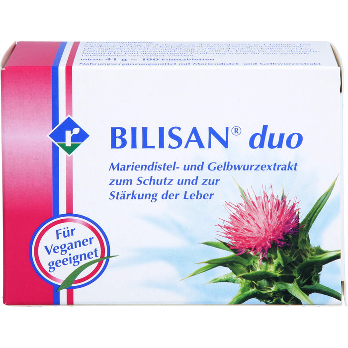 BILISAN duo Mariendistel- und Gelbwurzextrakt Tabletten, 100 pcs. Tablets