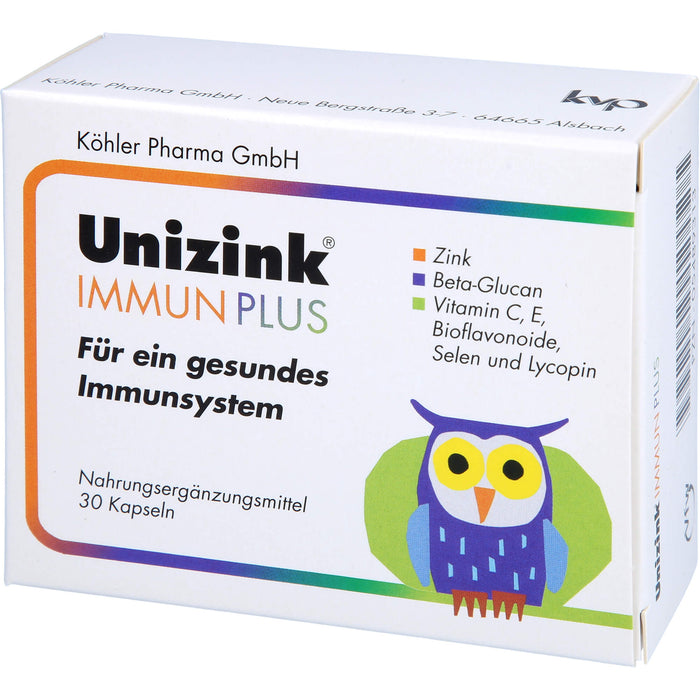 Unizink Immun Plus Kapseln für ein gesundes Immunsystem, 30 pc Capsules