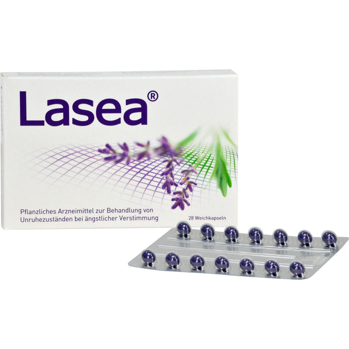 Lasea Weichkapseln gegen Unruhezustände bei ängstlicher Verstimmung, 28 pcs. Capsules