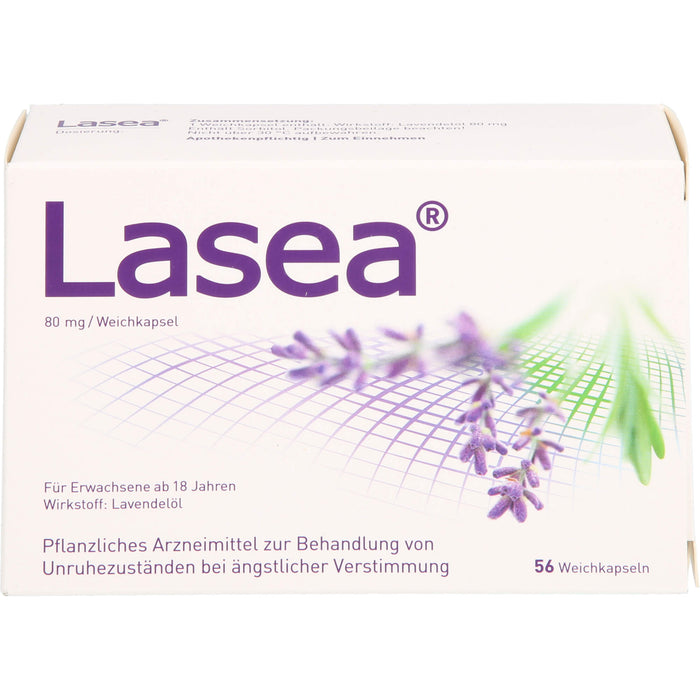 Lasea Weichkapseln gegen Unruhezustände bei ängstlicher Verstimmung, 56 pc Capsules