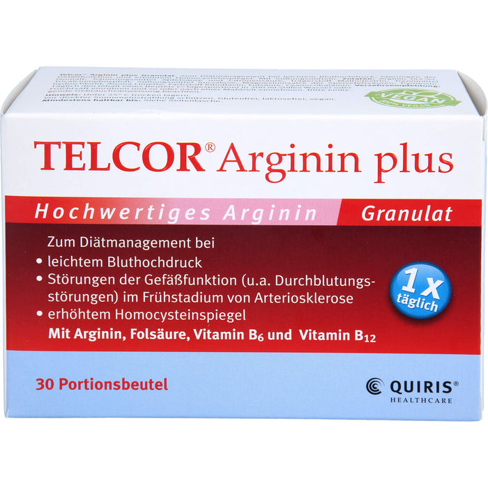 TELCOR Arginin plus Pulver für Lebenskraft und Vitalität bis ins hohe Alter, 30 pc Sachets