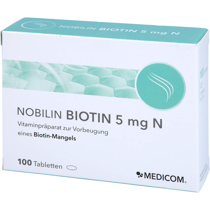 NOBILIN BIOTIN 5 mg Tabletten gegen Biotinmangel, 100 St. Tabletten