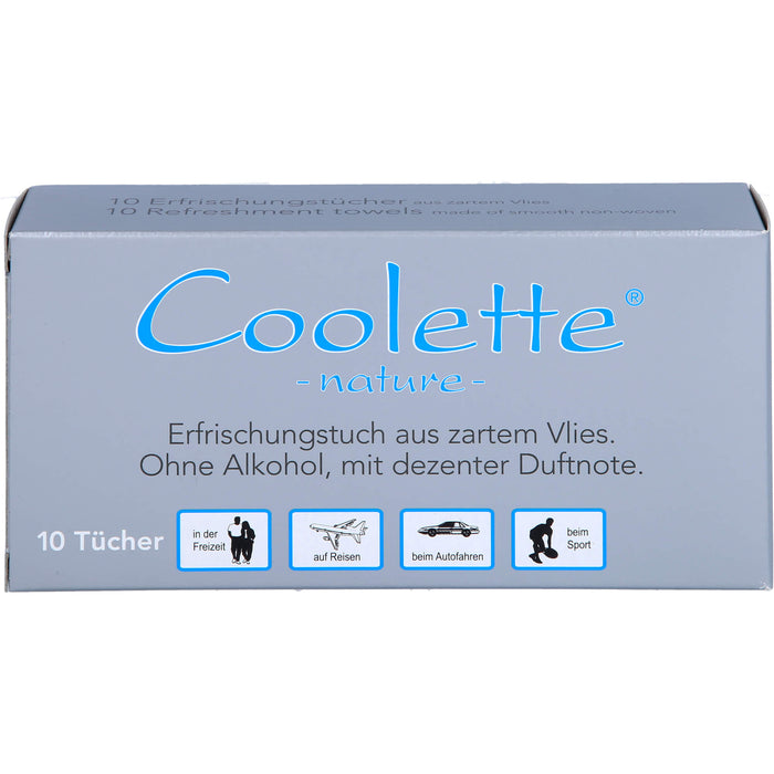 Coolette Nature Erfrischungstuch aus zartem Vlies, 10 pcs. Cloths