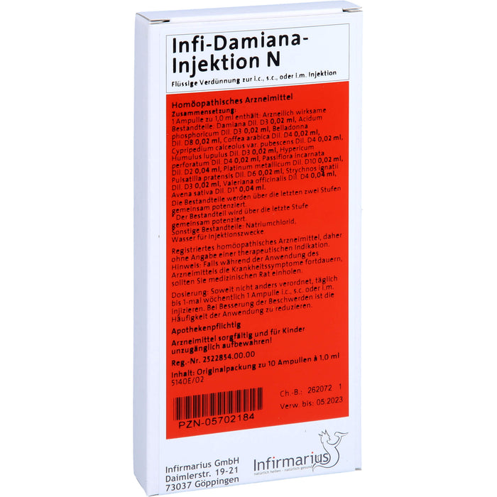 Infi Damiana Injektion N, 10X1 ml AMP