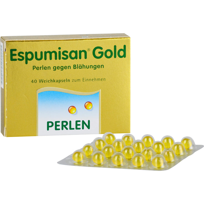 Espumisan Gold Weichkapseln Perlen gegen Blähungen, 40 pcs. Capsules