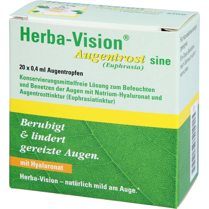 Herba-Vision Augentrost sine Augentropfen, 20 pcs. Ampoules