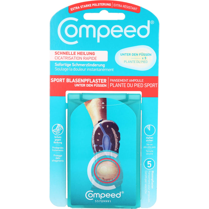 COMPEED Sport Blasenpflaster unter den Füßen, 5 pc Pansement