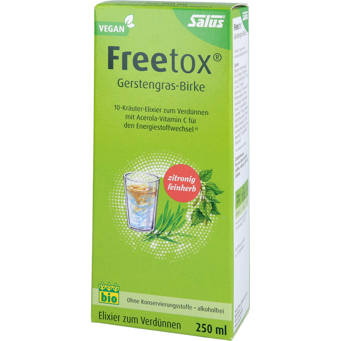 Freetox Gerstengras-Birke 10-Kräuter-Elixier bio, 250 ml ELI