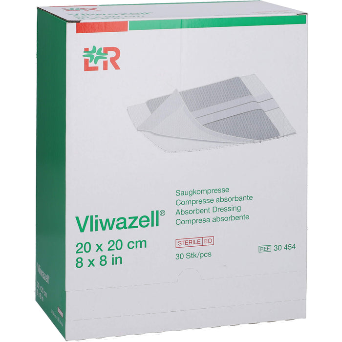 Vliwazell Kompressen 20x20cm steril, 30 St KOM