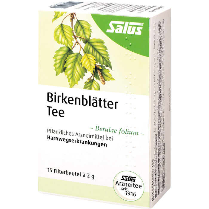 Birkenblätter Arzneitee Betulae folium bio Salus, 15 St FBE