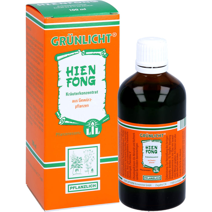 GRÜNLICHT Hienfong Kräuterkonzentrat Tropfen, 100 ml Solution