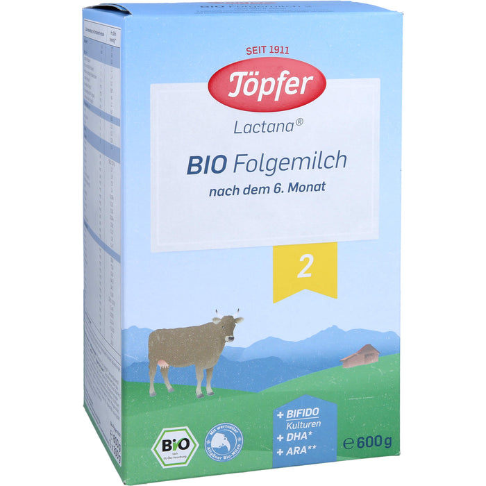 Lactana 2 Bio Folgemilch Pulver, 600 g Powder